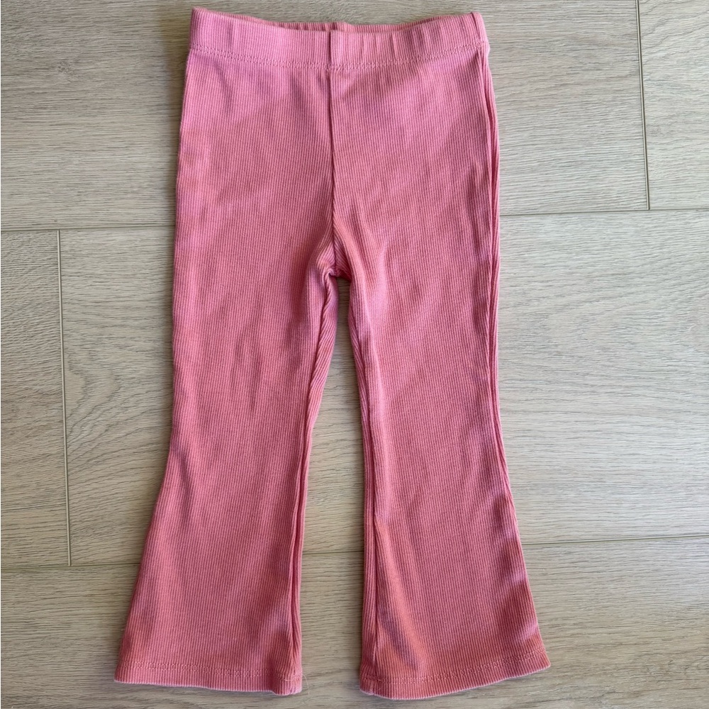 Isaac Mizrahi New York Girls Toddler Pink Dress Ribbed Pants Flare 2T